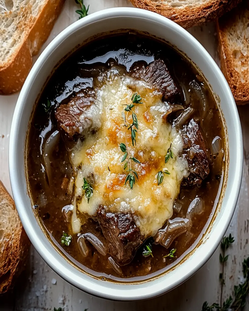 Melt-in-Your-Mouth French Onion Beef Short Rib Soup First Image First Image