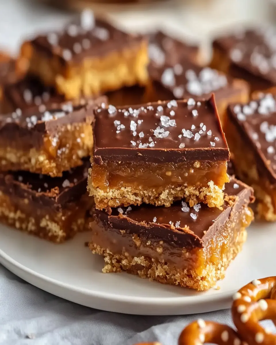 Caramel Pretzel Crack Bars First Image First Image
