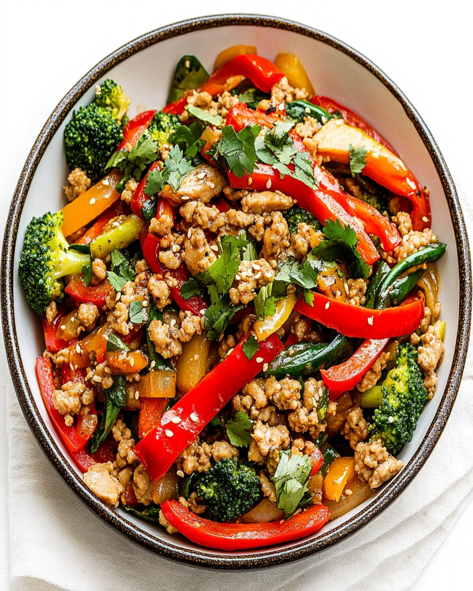 Thai-Inspired Ground Turkey Stir Fry First Image First Image