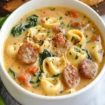 Creamy Sausage Tortellini Soup First Image First Image