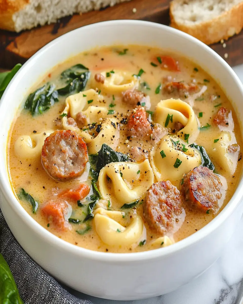 Creamy Sausage Tortellini Soup First Image First Image