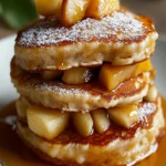Apple Pie Pancakes with Vanilla Maple Syrup First Image First Image
