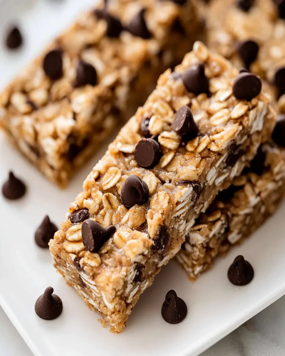 No Bake Chocolate Chip Granola Bars First Image First Image