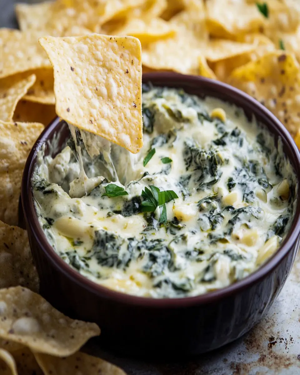 Crockpot Spinach Artichoke Dip First Image First Image