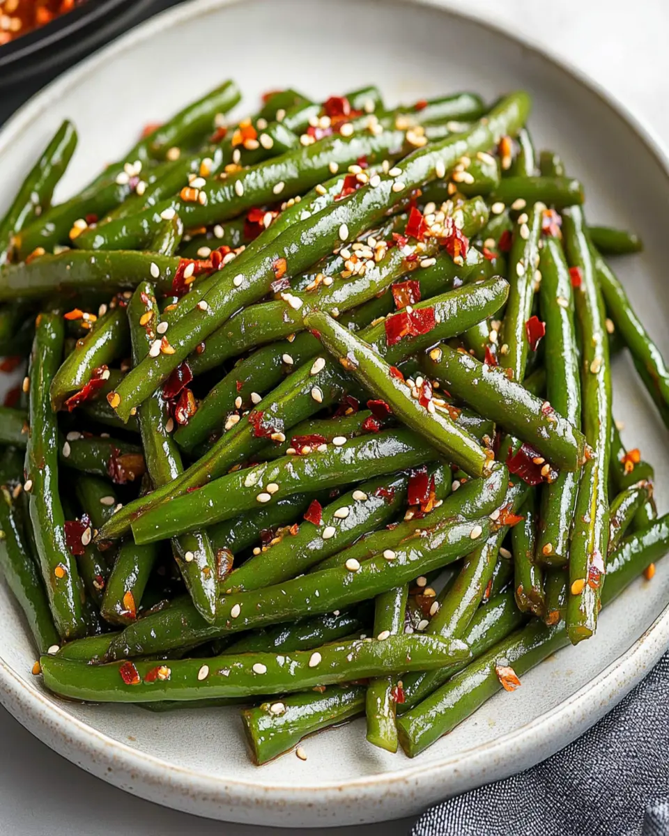 15-Minute Sauteed Spicy Green Beans with Chili Garlic Sauce First Image First Image