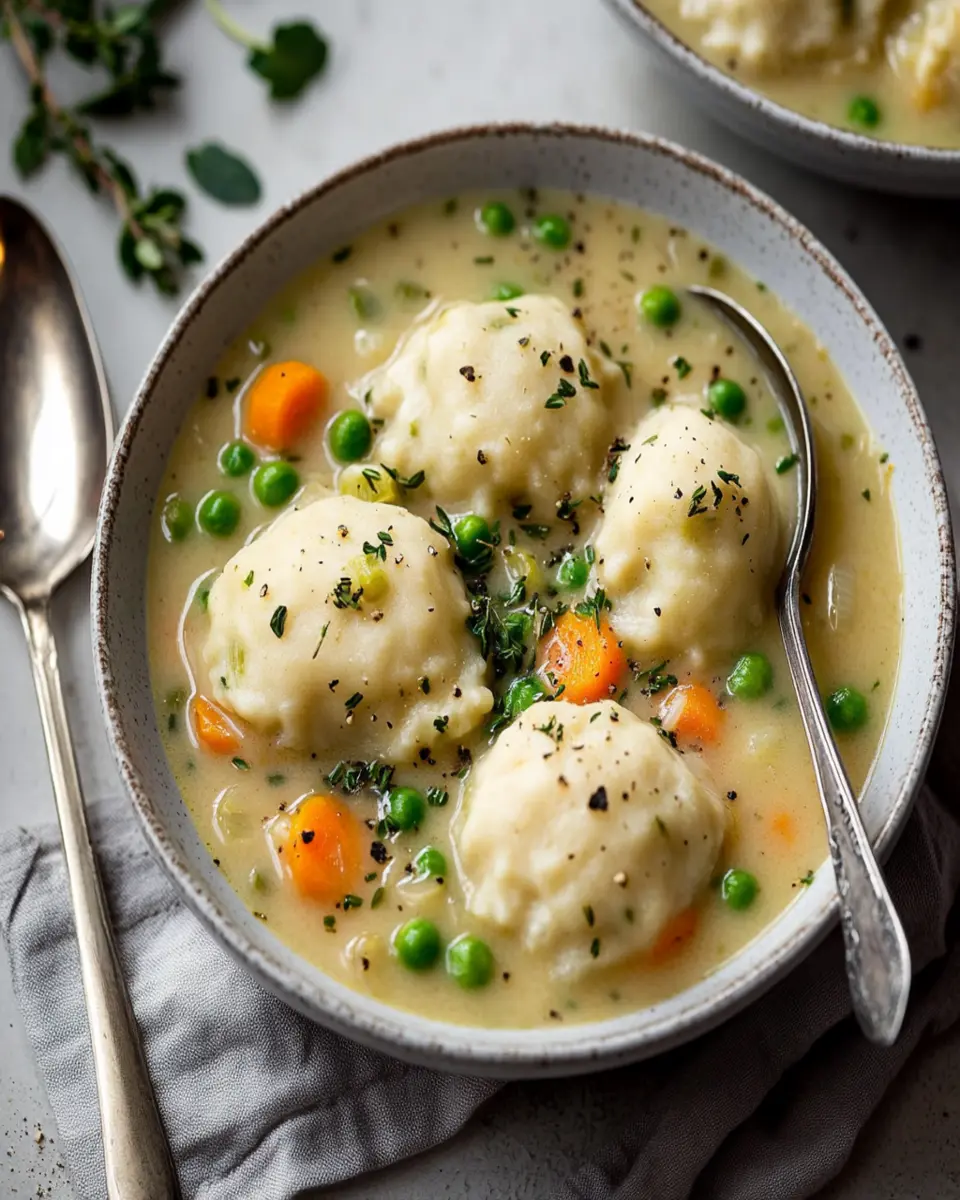Creamy Vegetable Soup with Dumplings First Image First Image
