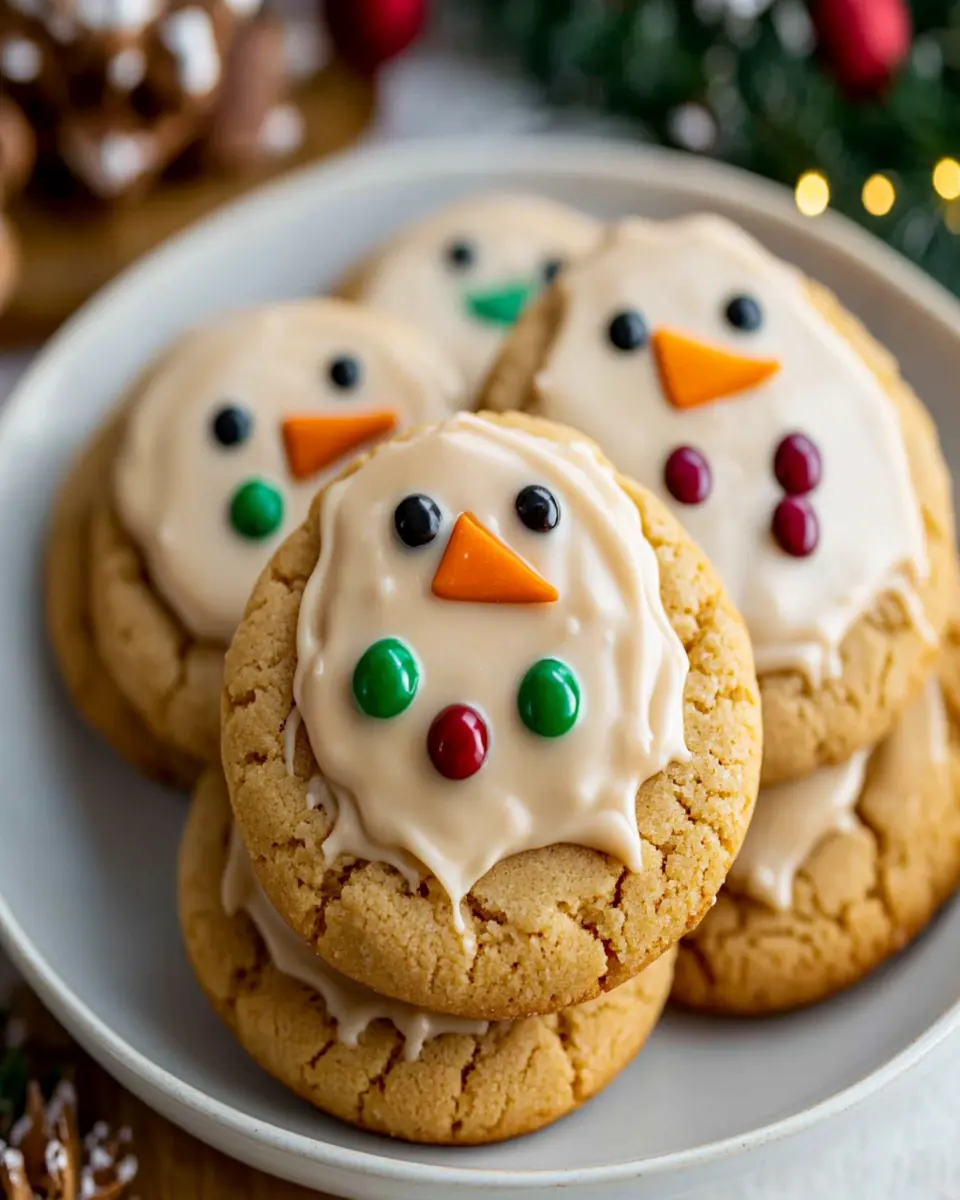 The Best Melted Snowman Peanut Butter Cookies First Image First Image