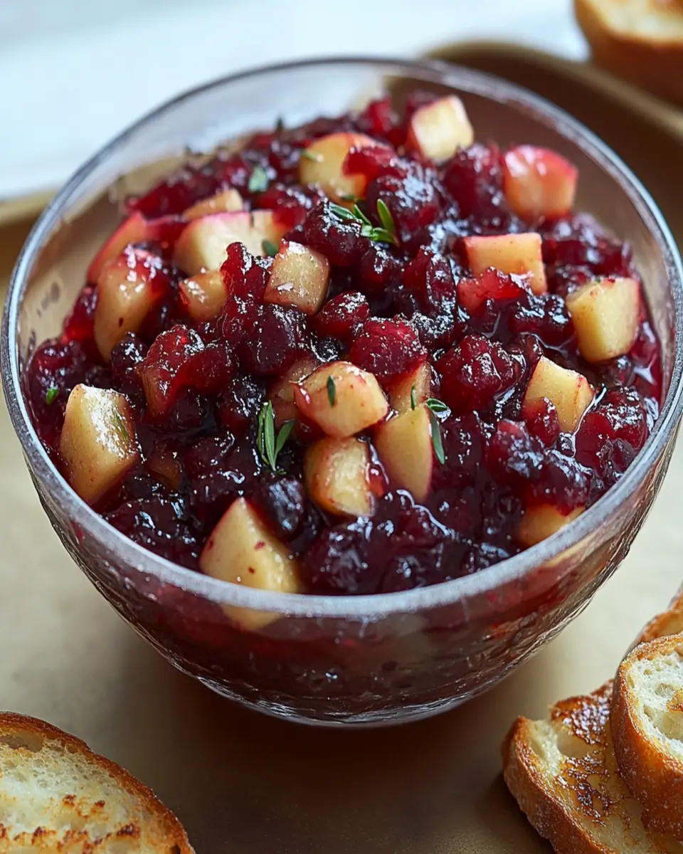 Apple Cranberry Chutney with Crostini First Image First Image