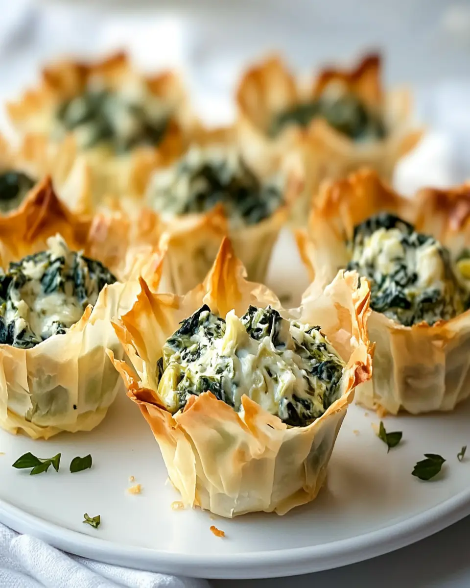 Delicious Spinach and Artichoke Dip Cups for Easy Entertaining First Image First Image