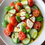 Fresh Cucumber Caprese Salad First Image First Image