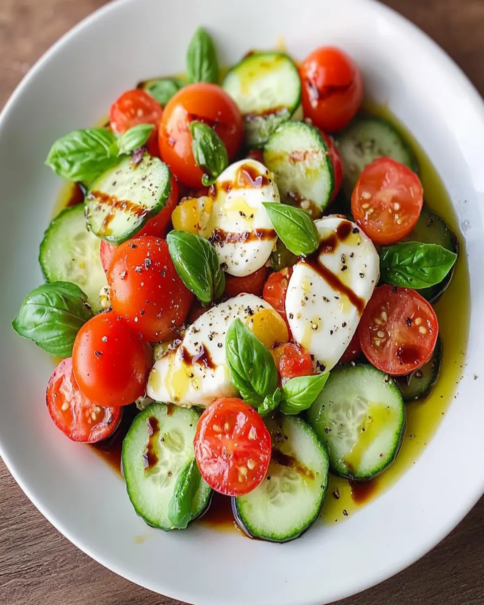 Fresh Cucumber Caprese Salad First Image First Image