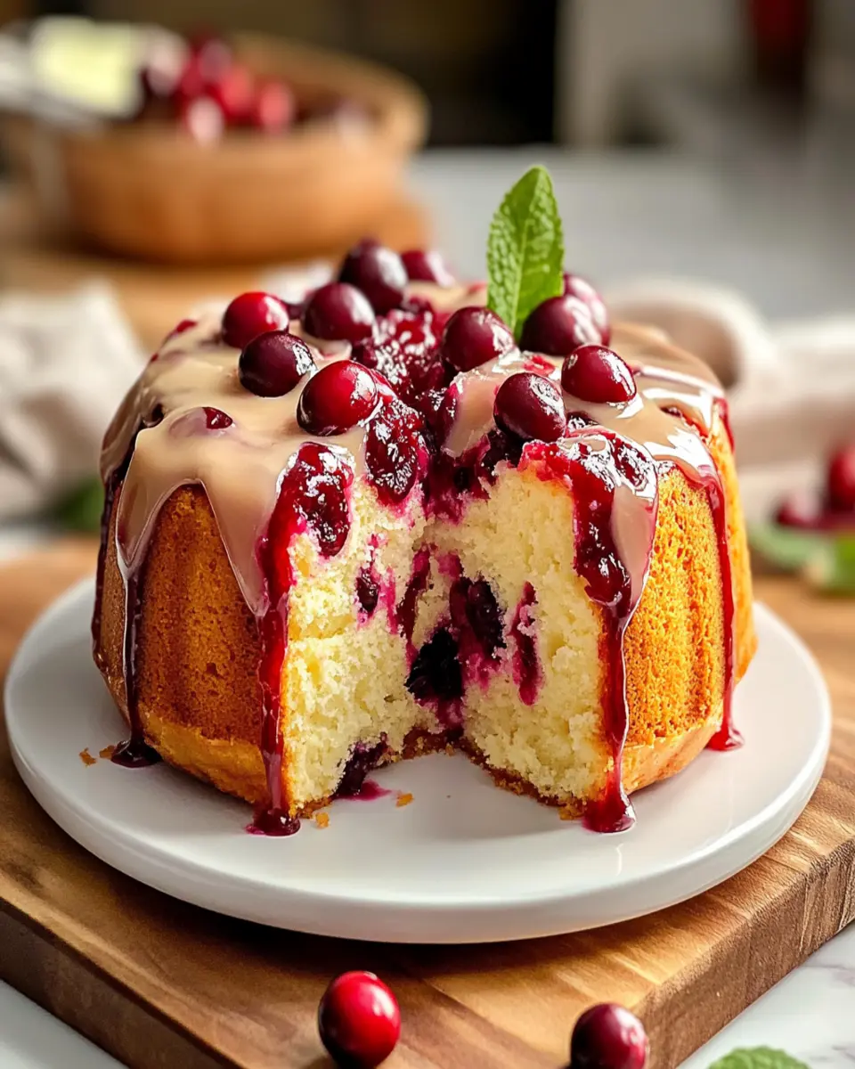 Cranberry Cream Cheese Pound Cake First Image First Image
