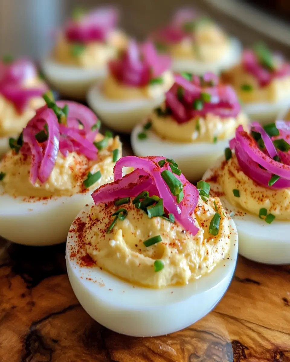 Pickled Onion Deviled Eggs First Image First Image