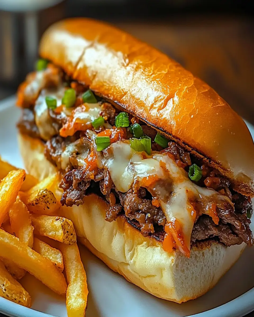 Spicy Kimchi Bulgogi Cheesesteak Recipe First Image First Image