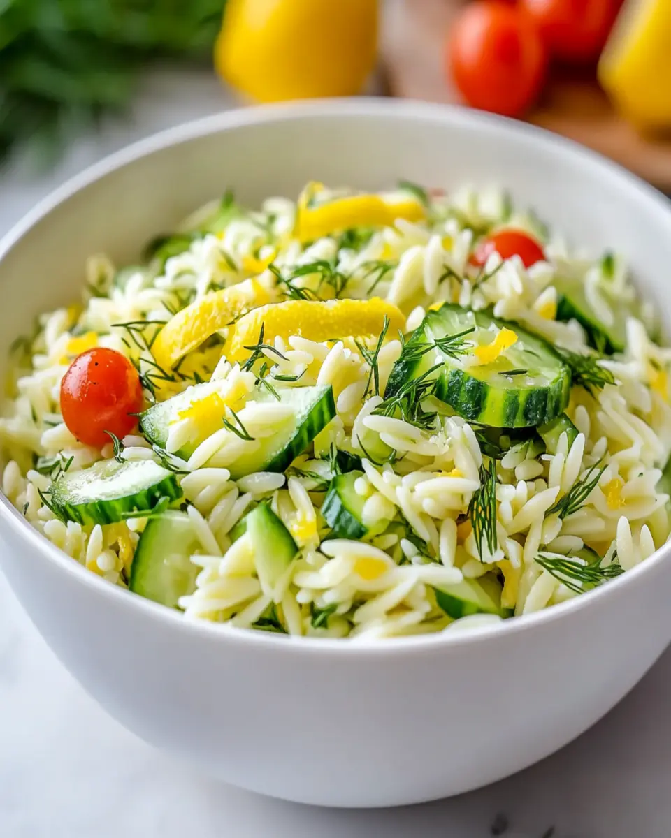 Light Cucumber Lemon Orzo Salad First Image First Image